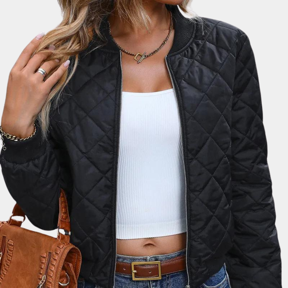 Damen - Stepp-Bomberjacke - Gesteppten Design - Modische Übergangsjacke für jeden Anlass