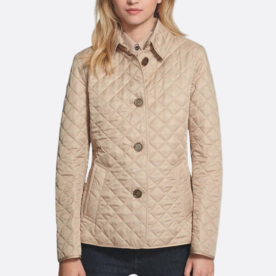 Damen - Leicht wattierte Sommerjacke - Diamond Knit - Atmungsaktive und stylische Übergangsjacke