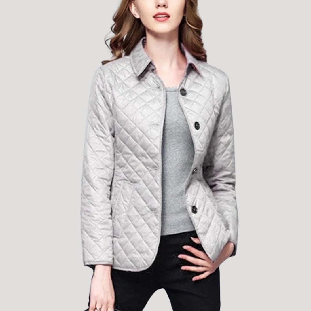 Damen - Leicht wattierte Sommerjacke - Diamond Knit - Atmungsaktive und stylische Übergangsjacke