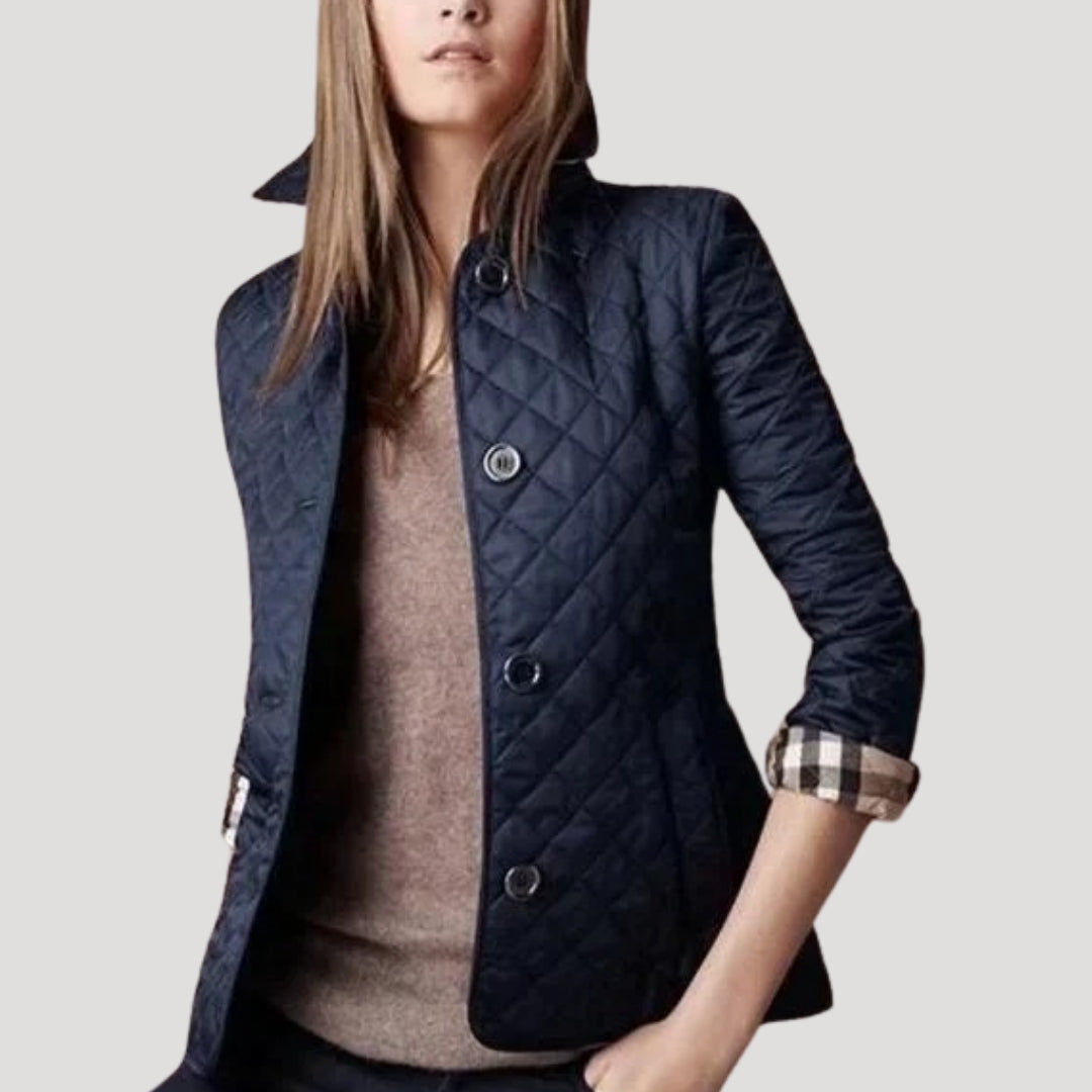 Damen - Leicht wattierte Sommerjacke - Diamond Knit - Atmungsaktive und stylische Übergangsjacke