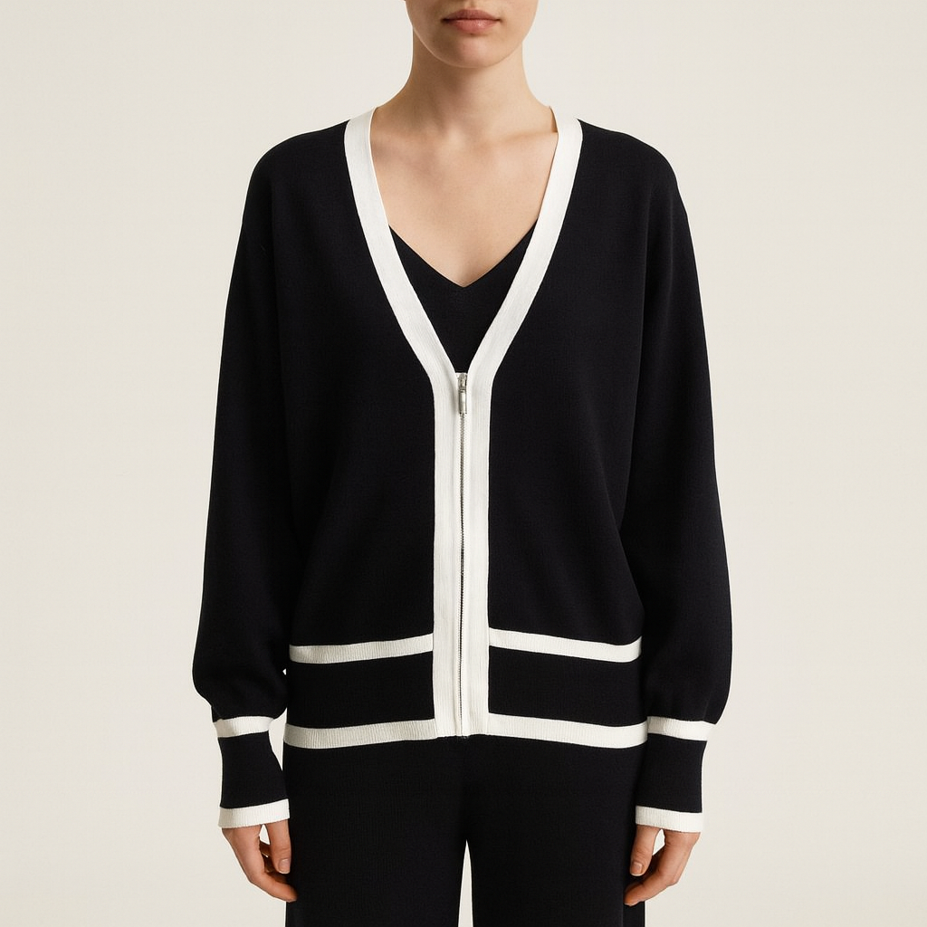 Damen - 3-teiliges Gestricktes Loungewear Set - Weichem Strick - Bequem und Stilvoll für Entspannung