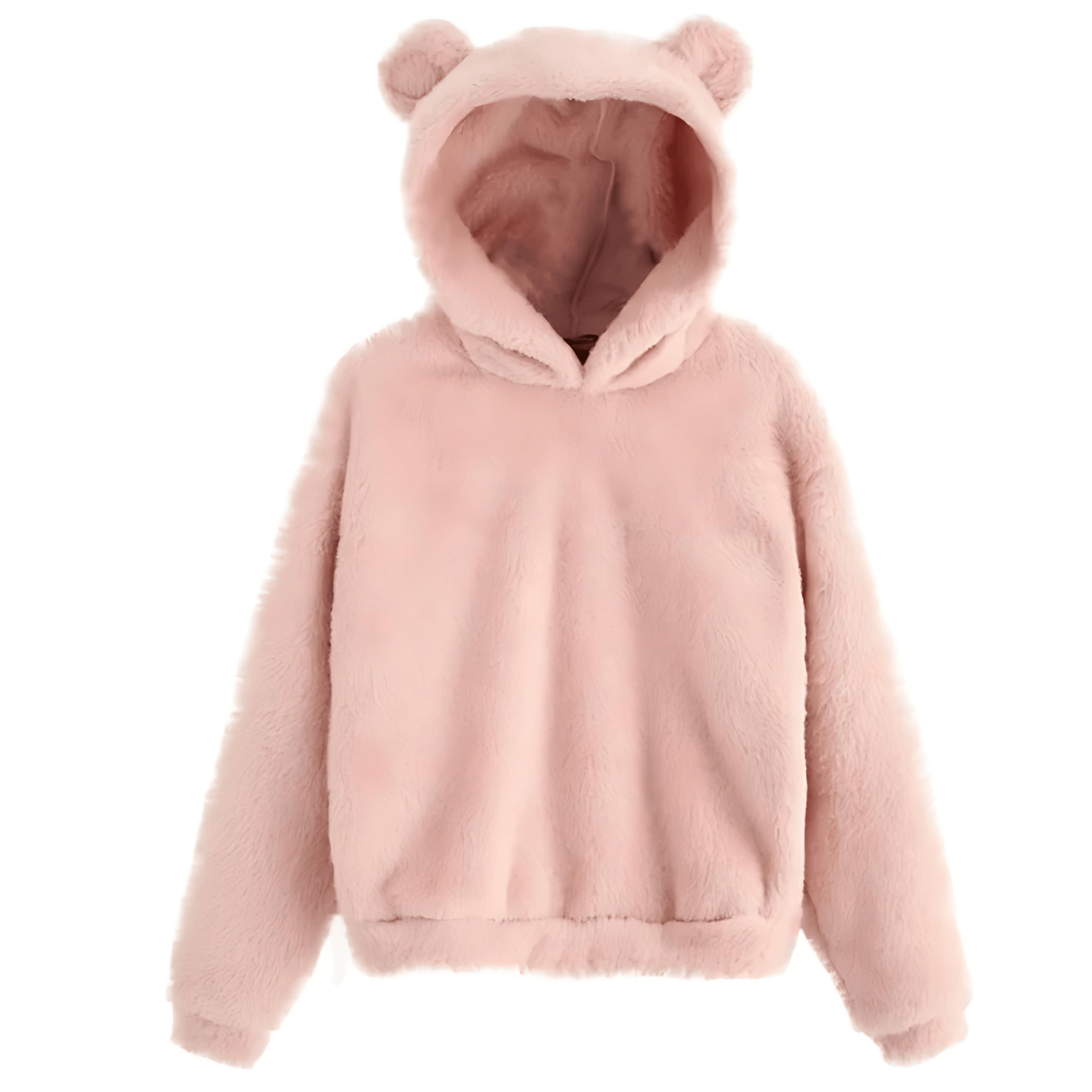 Damen - Fleece Kapuzenpullover - Verspielten Ohren - Bequemer Relaxed Fit für ultimativen Komfort