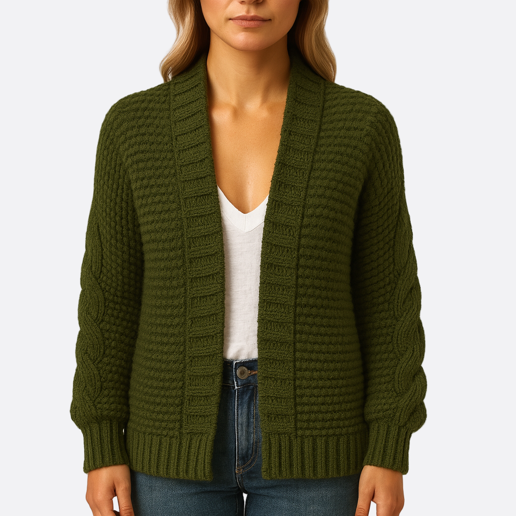 Damen - Grobstrickjacke - Tiefen Taschen - Bequem und stilvoll für jeden Anlass