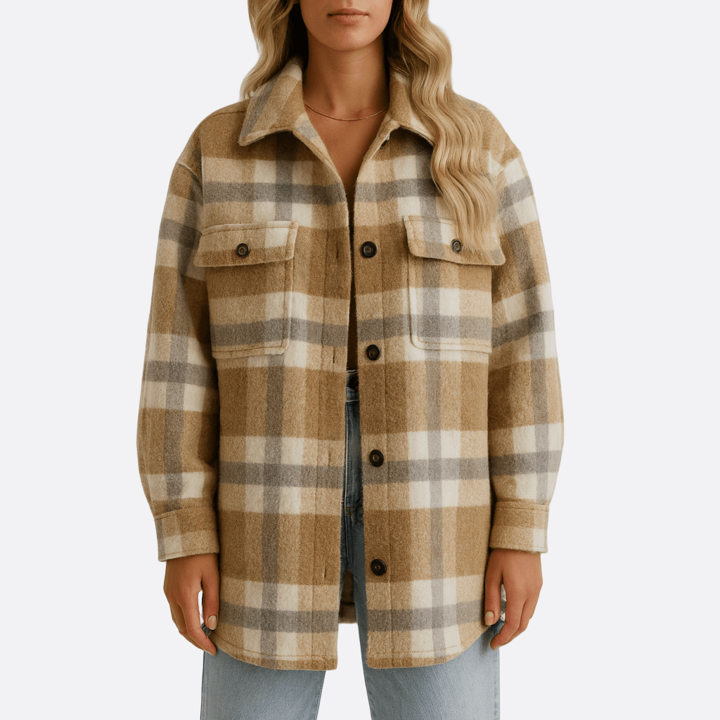 Damen - Karierte Bluse - Baumwollmischung - Bequemes und stilvolles Oberteil für jeden Anlass