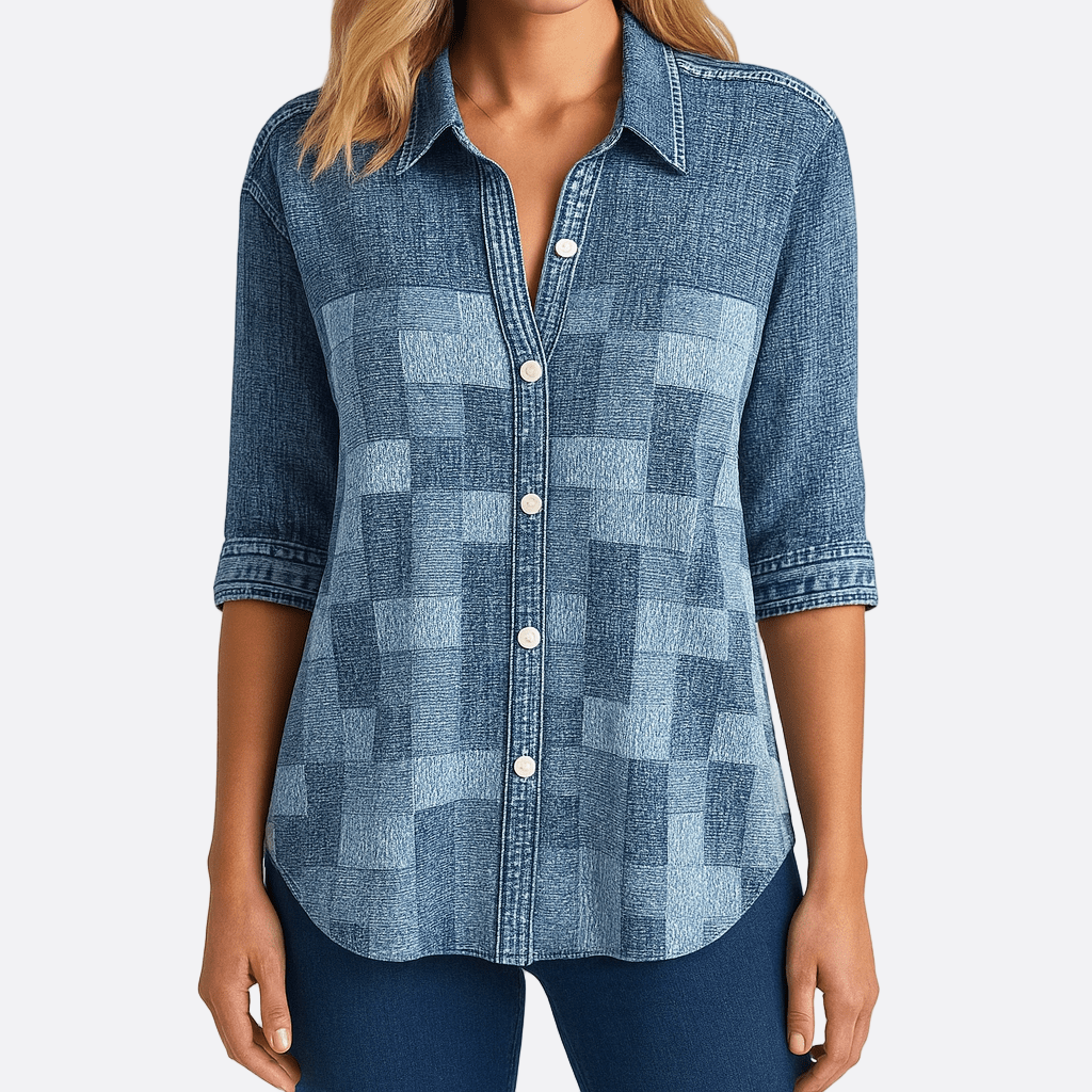 Damen - Kariertes Hemd - Vintage-Stil - Klassische Passform aus Baumwolle - Zeitlos & Bequem