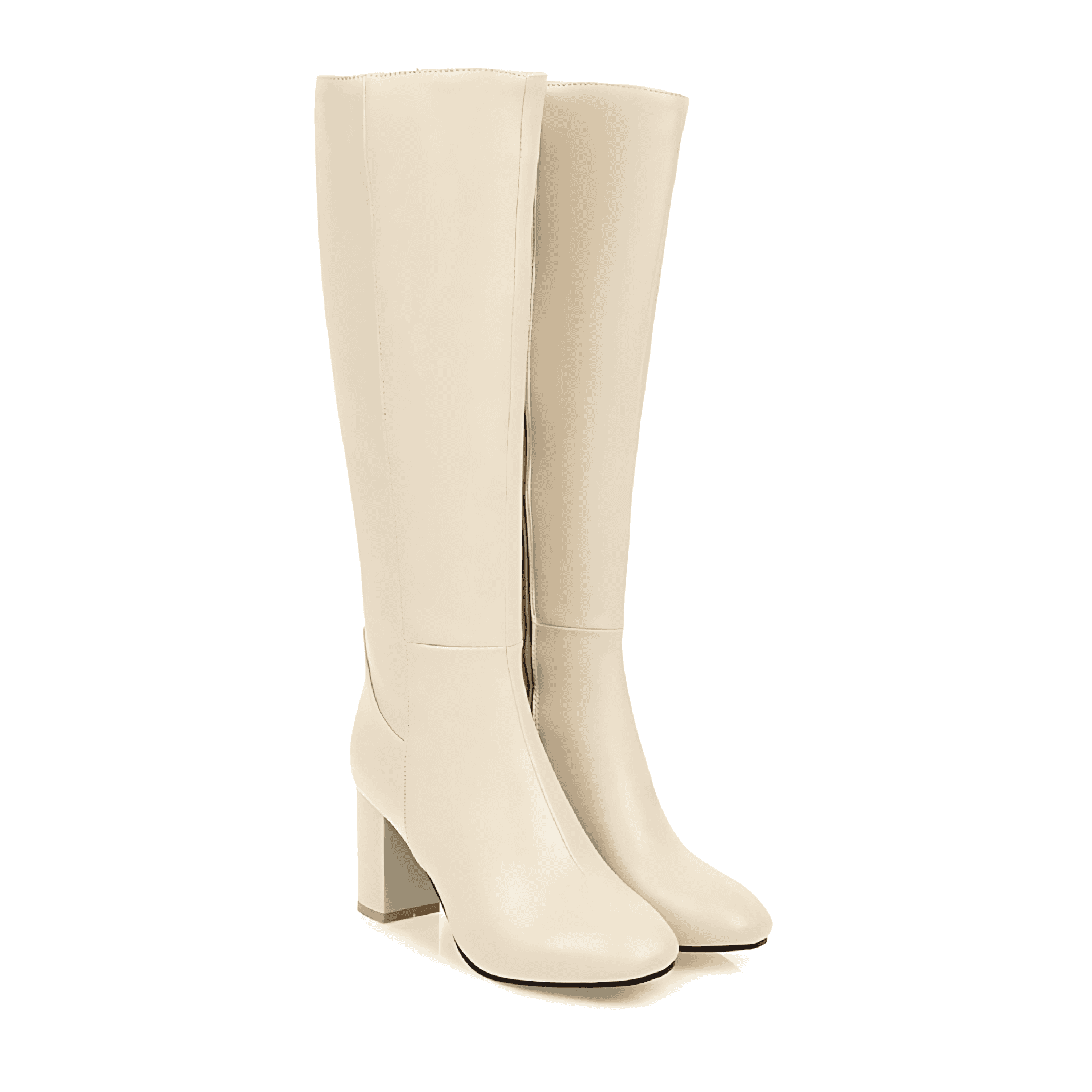 Damen - Kniehohe Stiefel - Blockabsatz - Elegante und bequeme Stiefel für jeden Anlass
