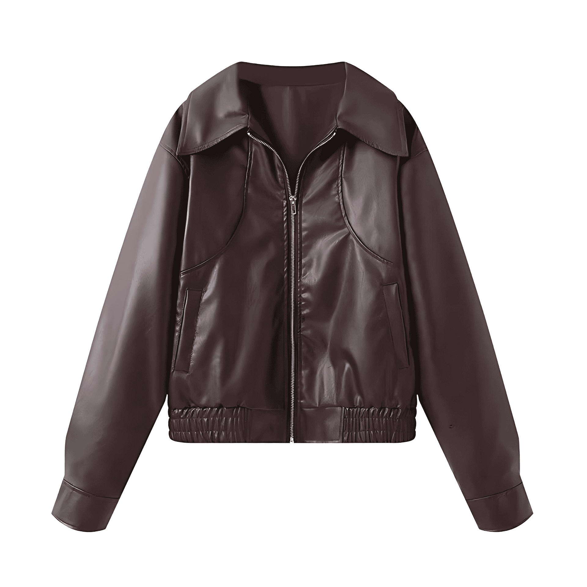 Damen - Kunstlederjacke - Lässige Passform - Stilvolle und Bequeme für Jeden Anlass
