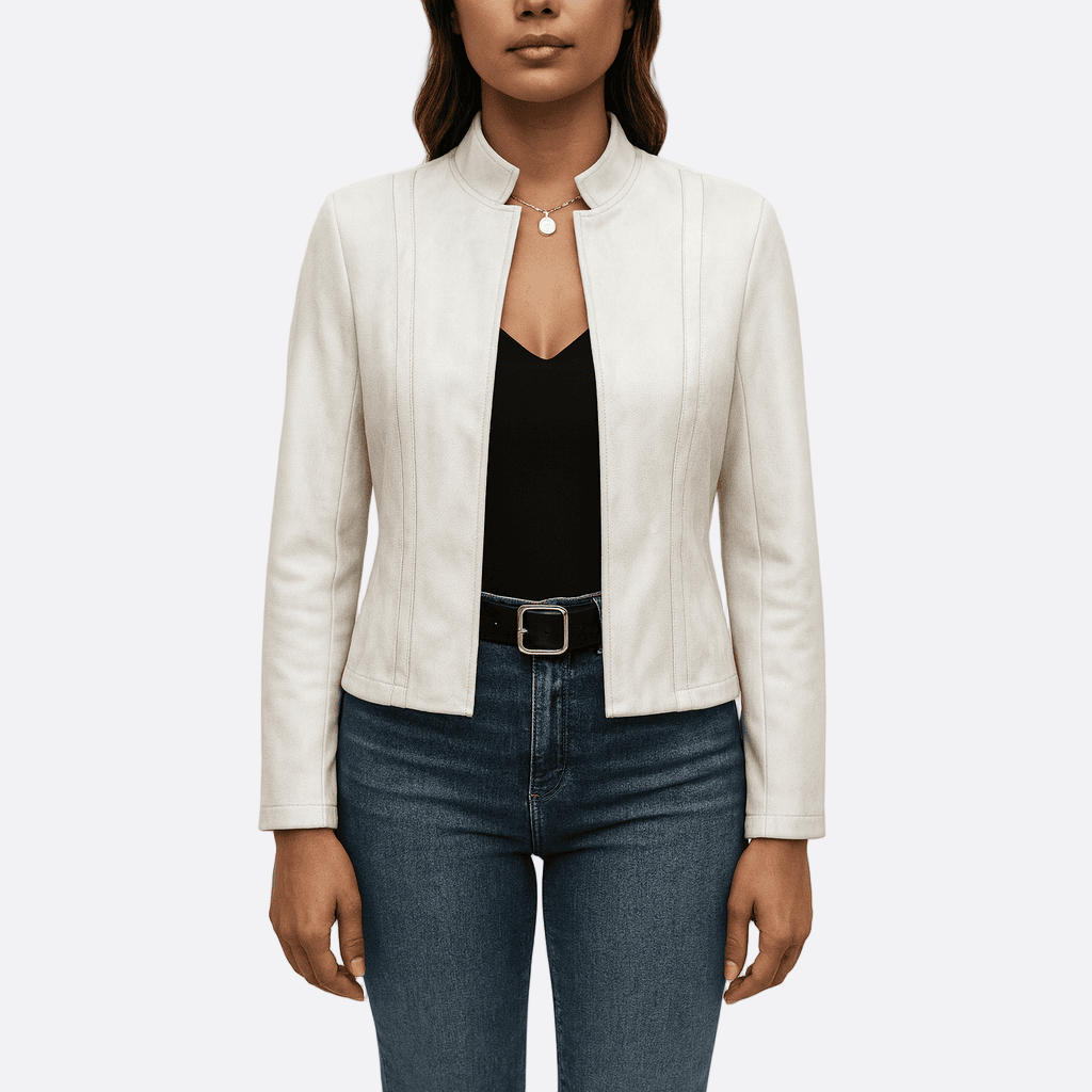 Damen - Kurze Jacke - Stylische Wollmischung - Bequeme und Modische Übergangsjacke