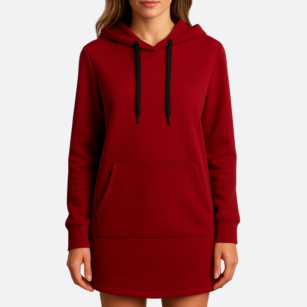 Damen - Langer Kapuzenpullover - Weicher Stoff - Stilvolles Design - Ideal für jeden Anlass