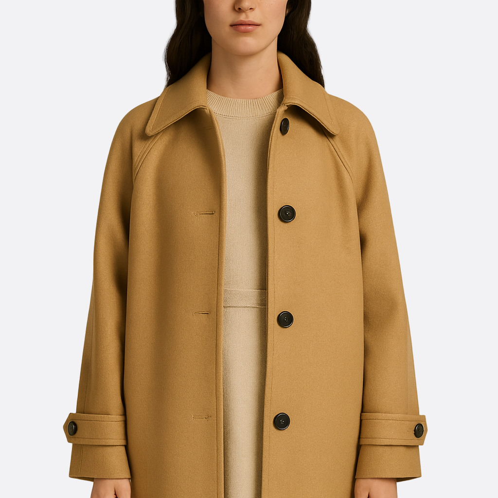 Damen - Langer warmer Trenchcoat - Klassischer Stil - Elegante und zeitlose mode