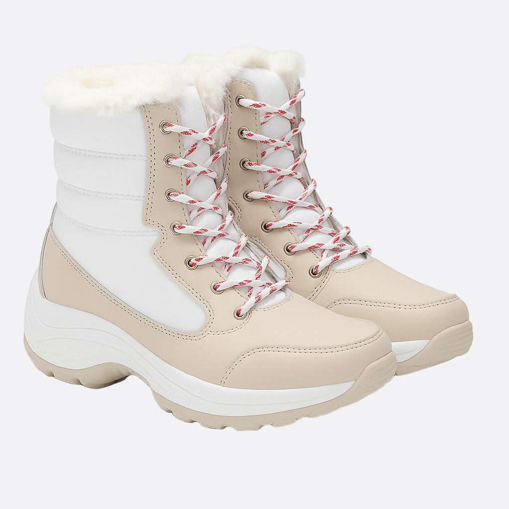 Damen - Lässige Plateau-Schneestiefel - Warm und Stylisch - Perfekt für Winterabenteuer