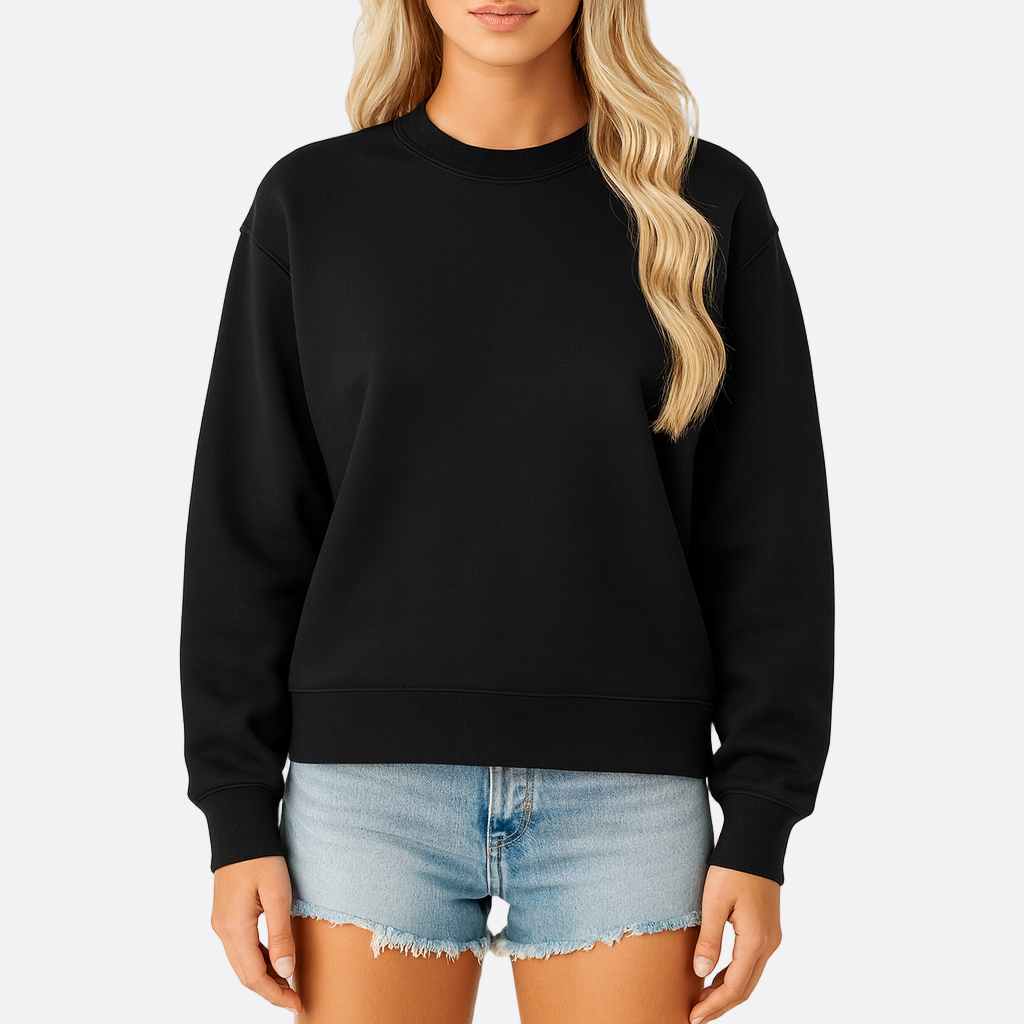 Damen - Lässiges Sweatshirt - Rundhalsausschnitt - Komfort und Alltagsstyle