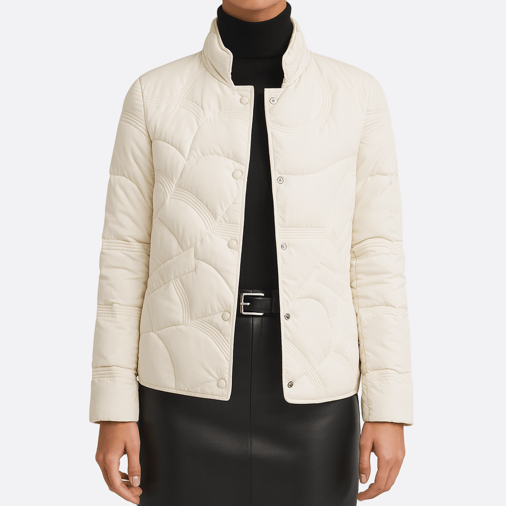 Damen - Leichter Daunenmantel - Gesteppter  - Hüftlänge - Komfortabel und Stilvoll für Jede Gelegenheit