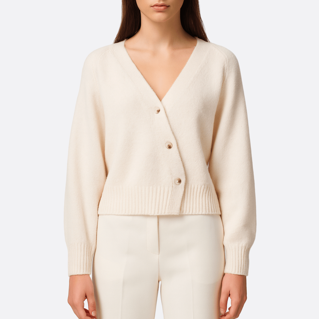 Damen - Strickjacke mit V-Ausschnitt - Weichen Stricktextur - Gemütlich & stylisch - Vielseitige Knöpfen-Jacke
