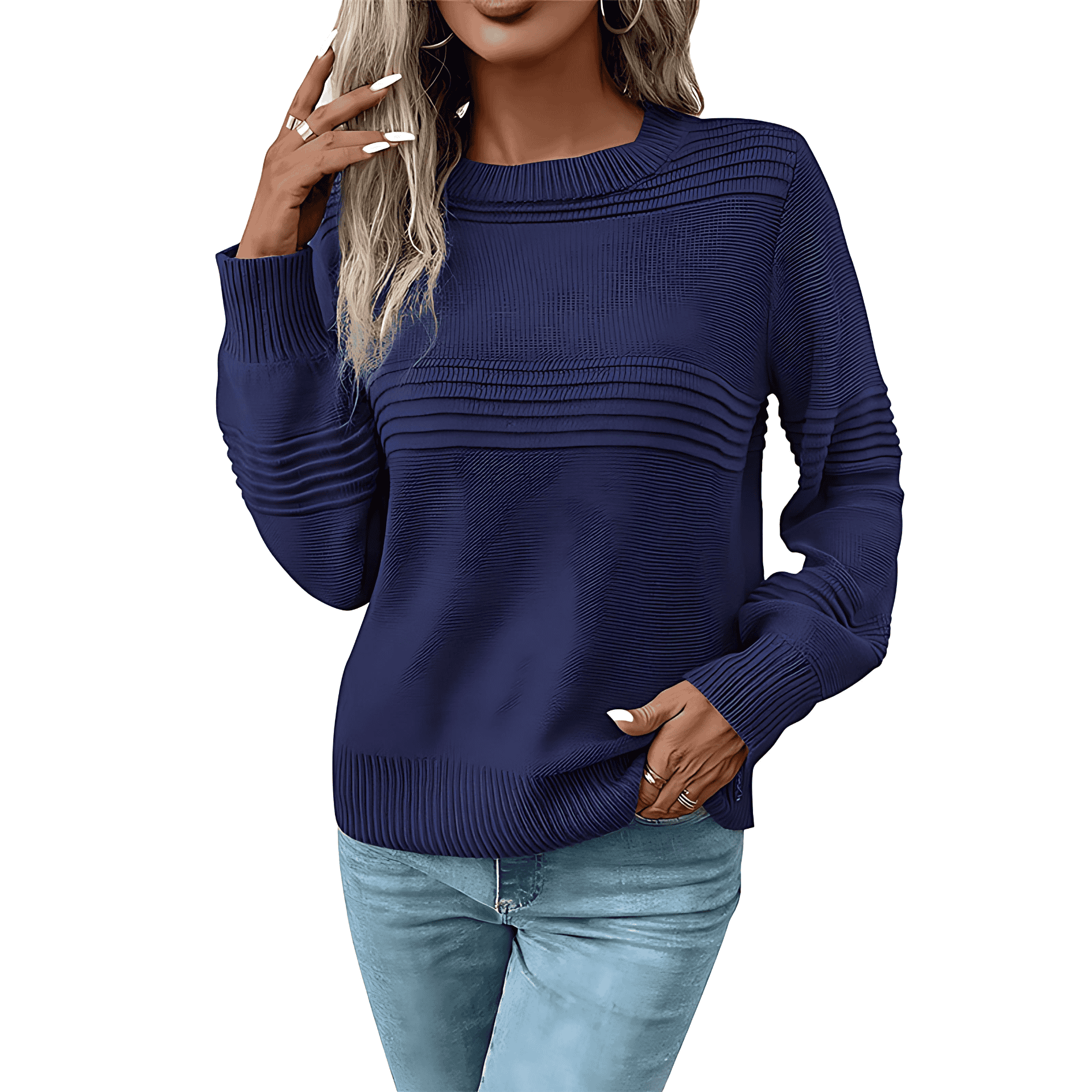 Damen - Strickpullover - Bequemer Stil - Hochwertiger Baumwolle - Ideal für jeden Anlass