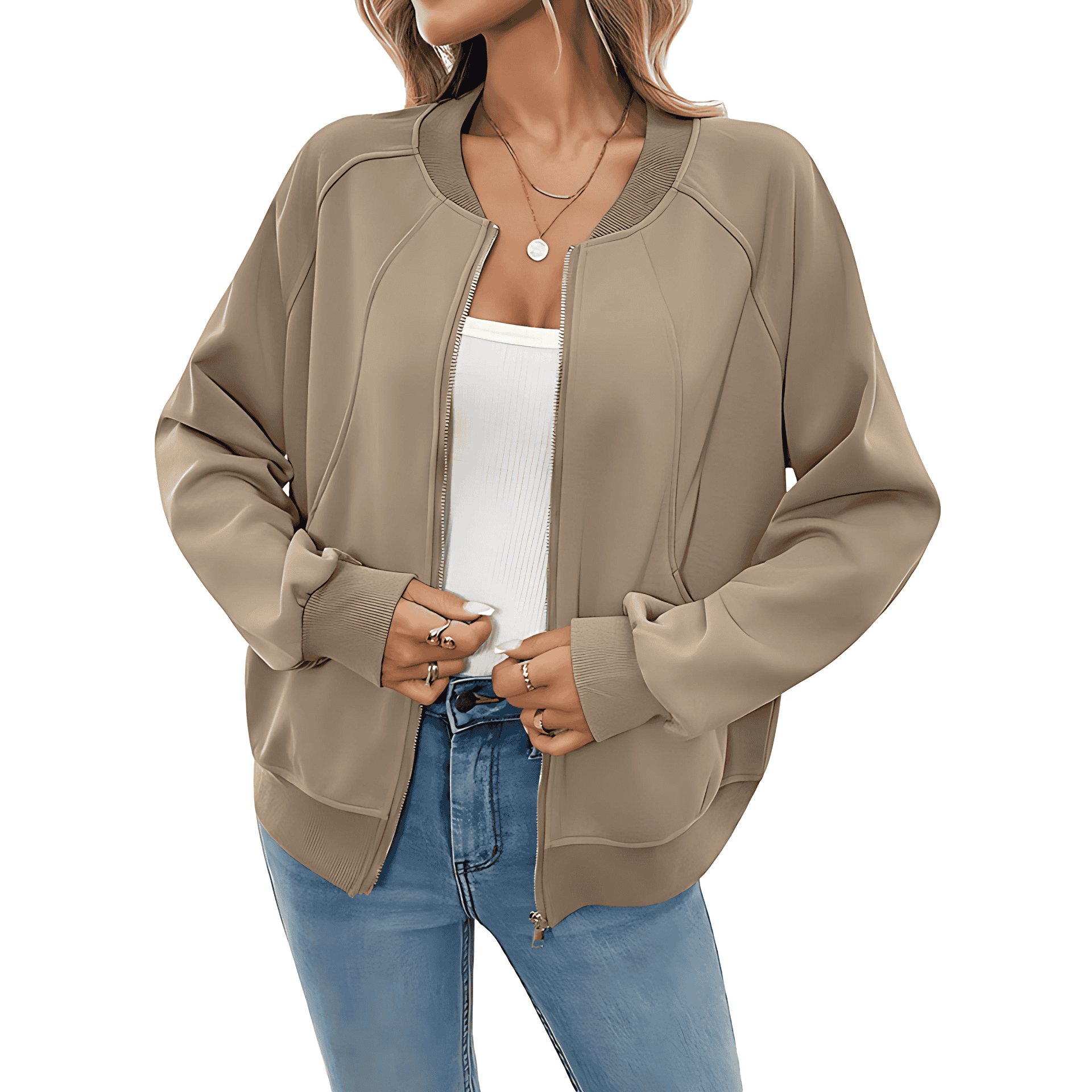 Damen - Sweatjacke - Bequeme Passform - Hochwertigem Material - Lässiger Stil für jeden Anlass