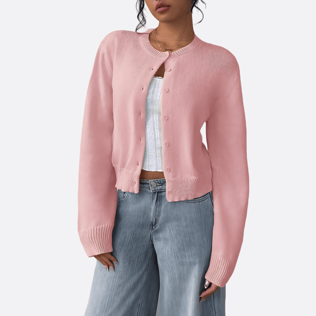Damen - Weiche Strickjacke - Lässiger Stil - Bequeme und Vielseitige Mode für jeden Anlass