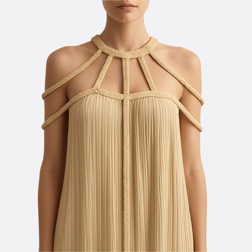 Damen - Elegantes Kleid - Weicher Stoff - Klassisches Freizeit Design - Perfekt für jeden Anlass - Stilvoll und Bequem