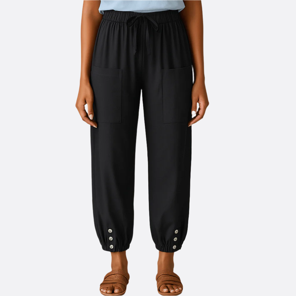 Damen - Leichte Sommerhose - Atmungsaktives Material - Bequemer Stil für den perfekten Sommerlook