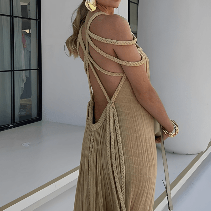 Damen - Elegantes Kleid - Weicher Stoff - Klassisches Freizeit Design - Perfekt für jeden Anlass - Stilvoll und Bequem