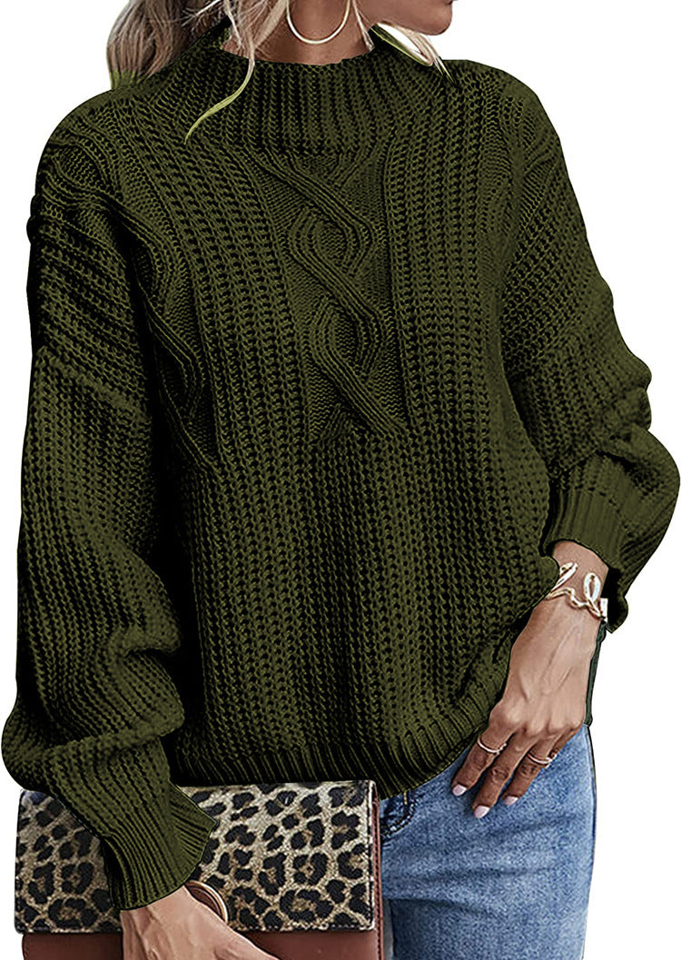 Damen - Eleganter Zopfstrick Pullover - Moderner Stil - Bequeme Passform - Ideal für jeden Anlass