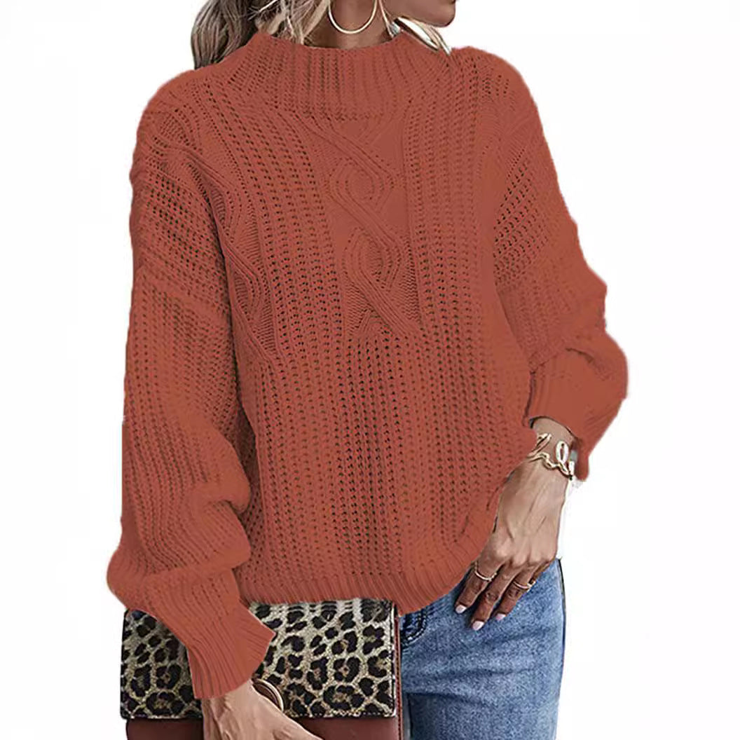 Damen - Eleganter Zopfstrick Pullover - Moderner Stil - Bequeme Passform - Ideal für jeden Anlass