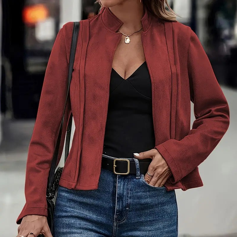 Damen - Kurze Jacke - Stylische Wollmischung - Bequeme und Modische Übergangsjacke