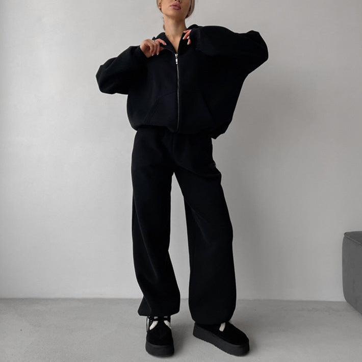 Damen - Loungewear Set mit Kapuze - Bequemer, weiter Schnitt - Ideale Freizeitmode für jeden Tag