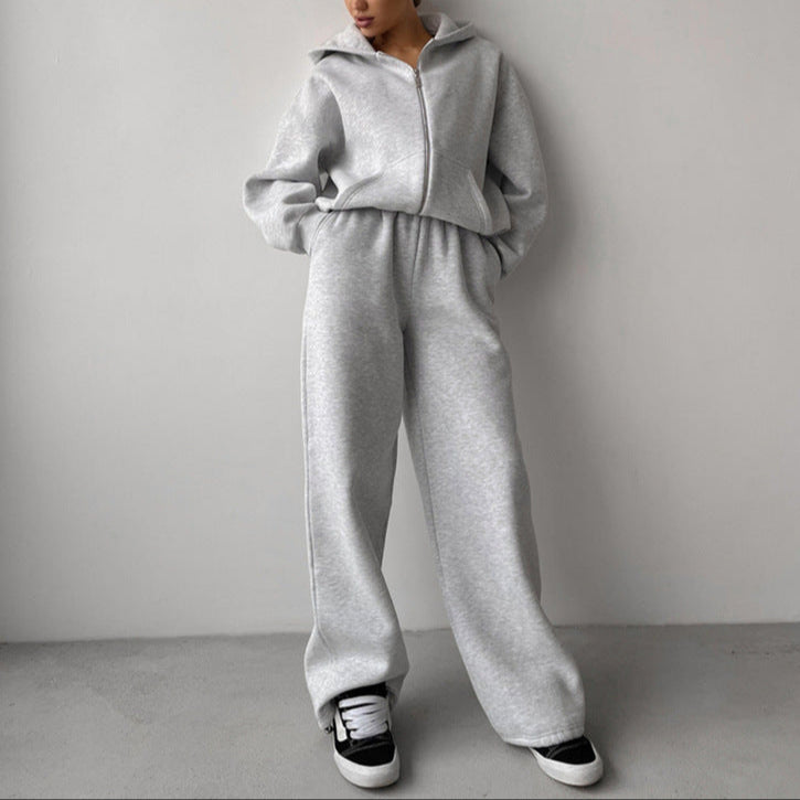 Damen - Loungewear Set mit Kapuze - Bequemer, weiter Schnitt - Ideale Freizeitmode für jeden Tag