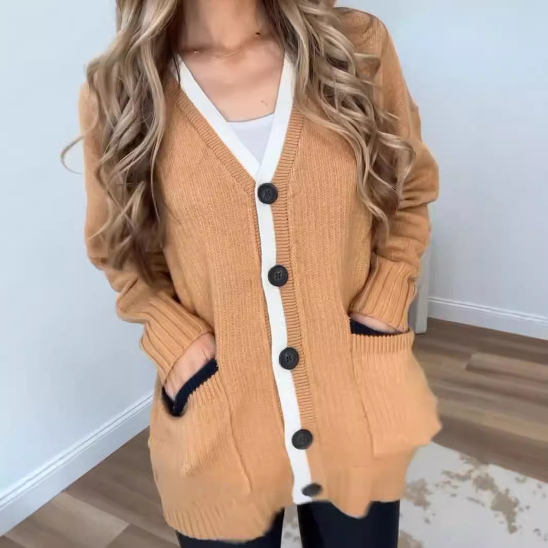 Damen - Kuschelige Strickjacke - Modernes Design mit Knöpfen - Bequem und Stilvoll für jeden Anlass