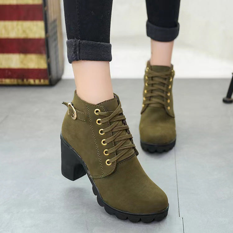 Damen - Trendige Stiefeletten - Blockabsatz - Bequeme und stilvolle Schuhe für jeden Anlass