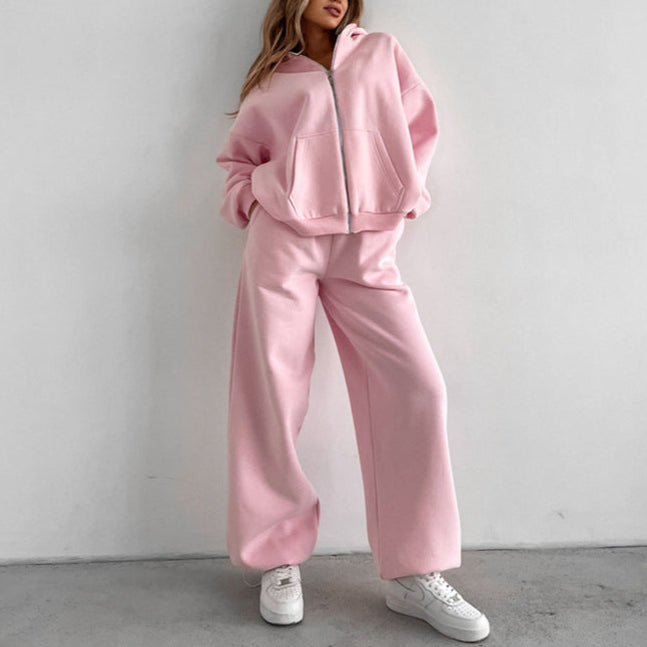 Damen - Loungewear Set mit Kapuze - Bequemer, weiter Schnitt - Ideale Freizeitmode für jeden Tag