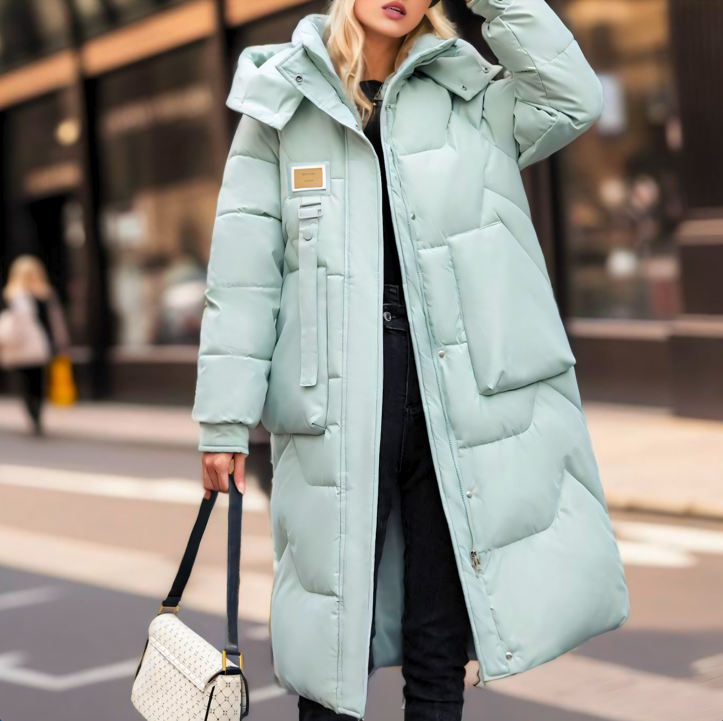 Damen - Wintermantel - Langer bauschiger - Warm & Stylisch - Perfekter Schutz für kalte Tage