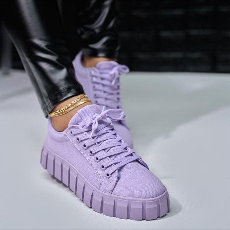 Damen - Turnschuhe - Hochwertiges Material - Plateausohle - Leichte, atmungsaktive Wanderschuhe