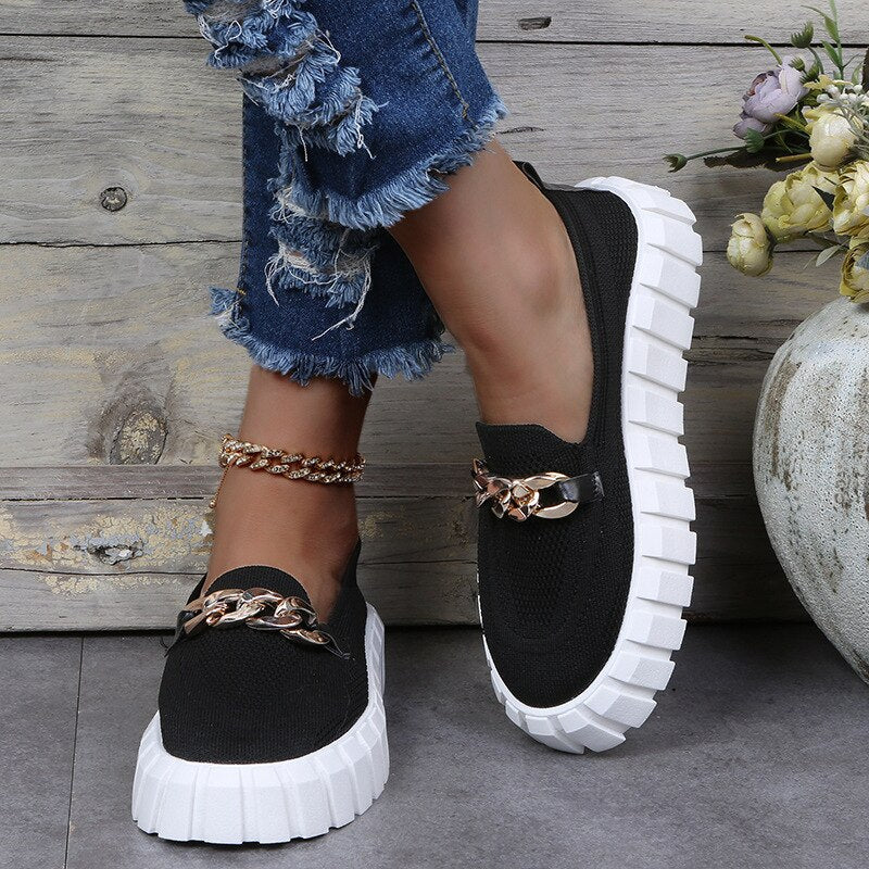 Damen - Turnschuhe - Hochwertiges Material - Plateausohle - Leichte, atmungsaktive Wanderschuhe