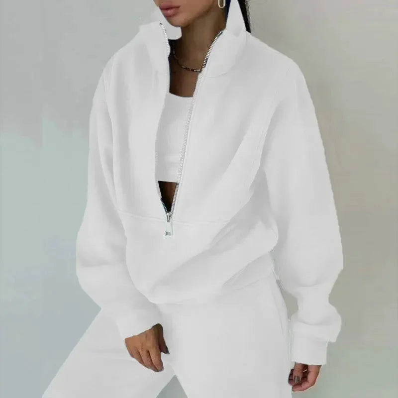 Damen - Lässiges Winter-Set - Kuscheliges Sweatshirt & Bequeme Hose - Perfekt für Gemütliche Tage