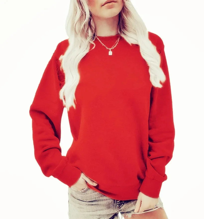 Damen - Sweatshirt mit langen Ärmeln - Rundhalsausschnitt - Entspannten Schnitt für täglichen Komfort