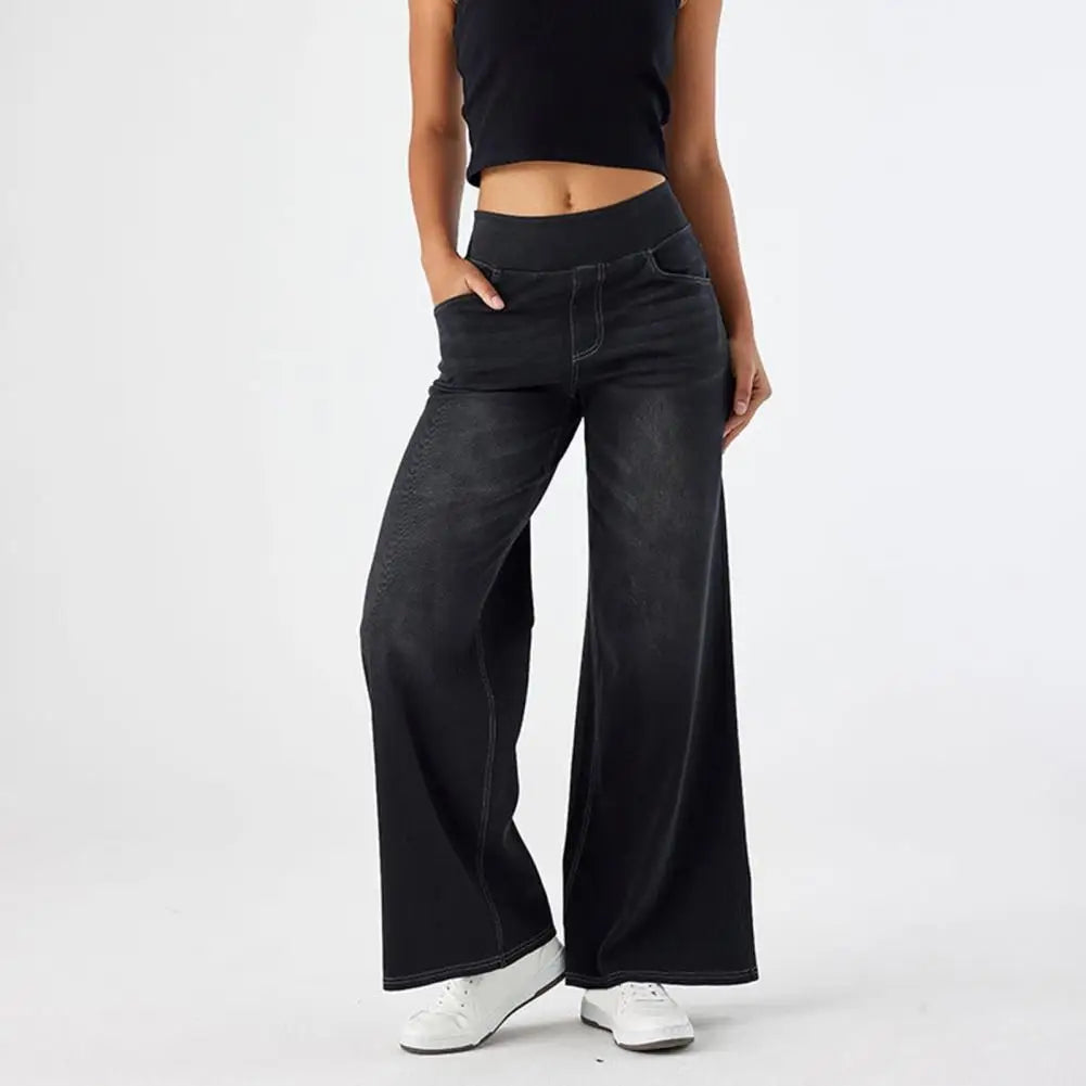 Damen - Weite Jeans - Baumwollmischung - Lockere Schnitt - Trendiger für jeden Tag