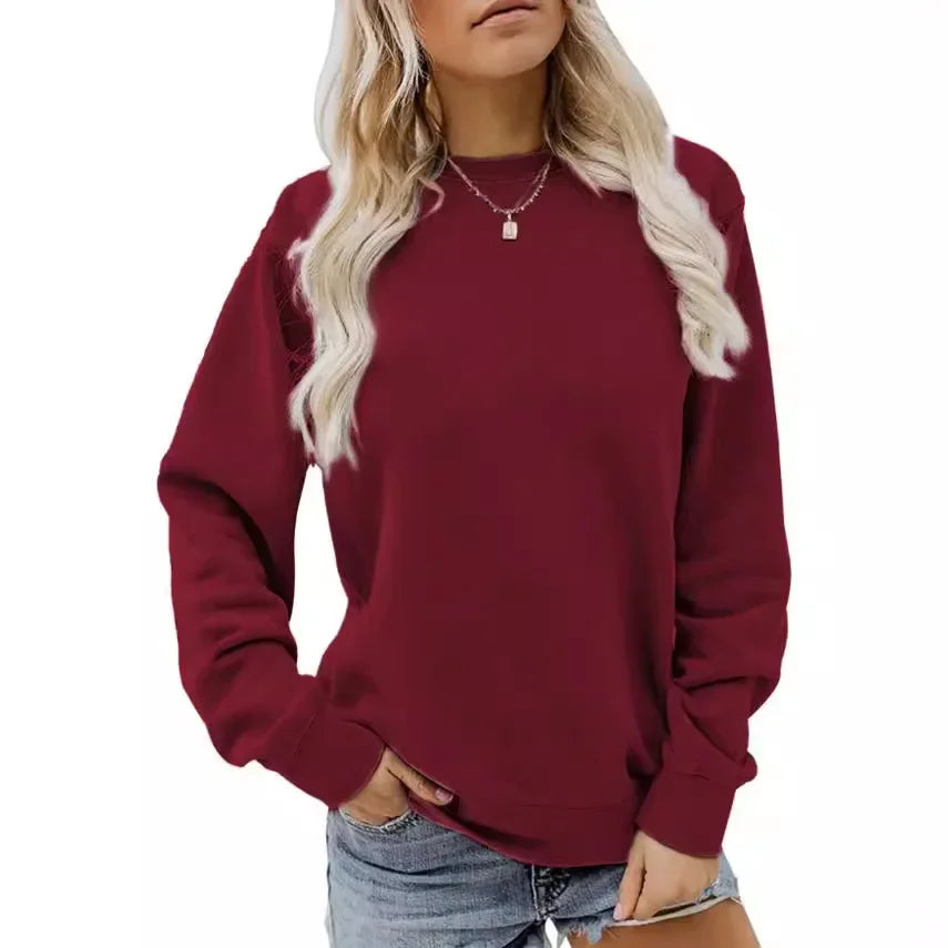 Damen - Sweatshirt mit langen Ärmeln - Rundhalsausschnitt - Entspannten Schnitt für täglichen Komfort
