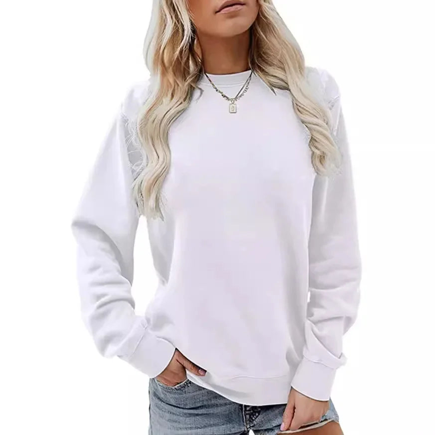 Damen - Sweatshirt mit langen Ärmeln - Rundhalsausschnitt - Entspannten Schnitt für täglichen Komfort