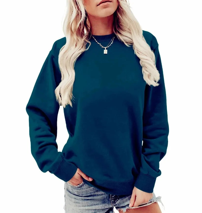 Damen - Sweatshirt mit langen Ärmeln - Rundhalsausschnitt - Entspannten Schnitt für täglichen Komfort