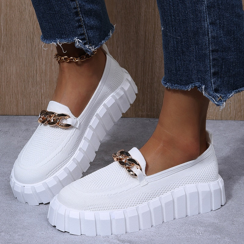Damen - Turnschuhe - Hochwertiges Material - Plateausohle - Leichte, atmungsaktive Wanderschuhe