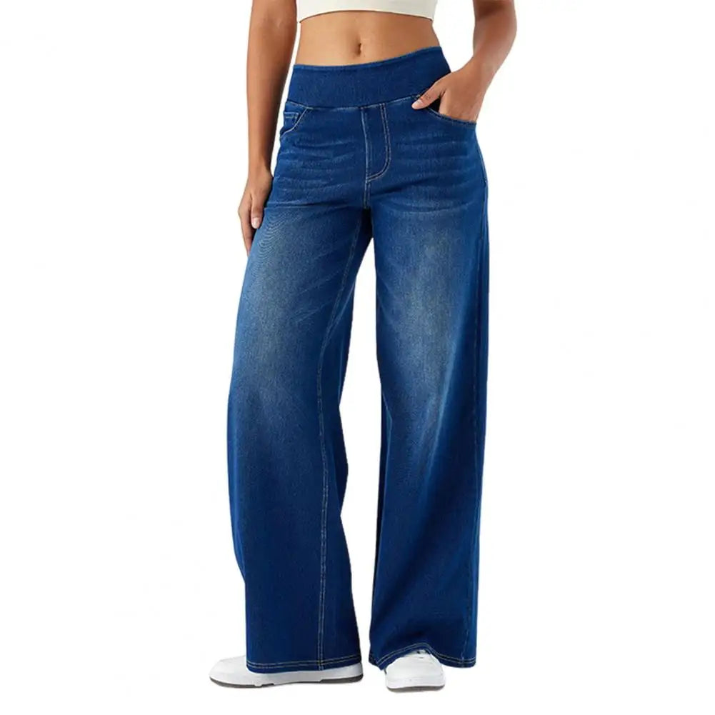 Damen - Weite Jeans - Baumwollmischung - Lockere Schnitt - Trendiger für jeden Tag