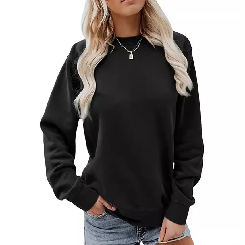 Damen - Sweatshirt mit langen Ärmeln - Rundhalsausschnitt - Entspannten Schnitt für täglichen Komfort