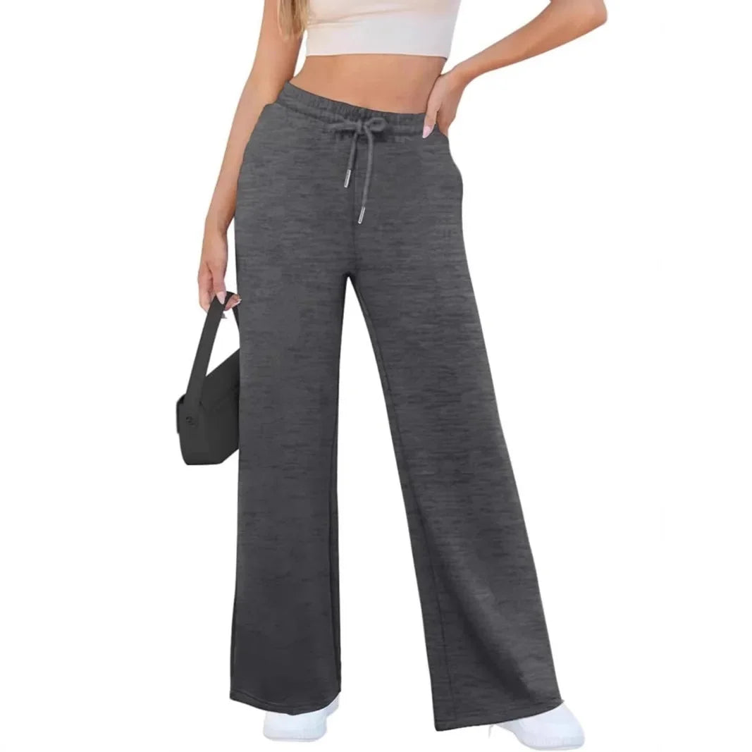 Damen - Hohe Taille Jogginghose - Weichem Material - Bequeme Passform - Ideal für Freizeit und Sport