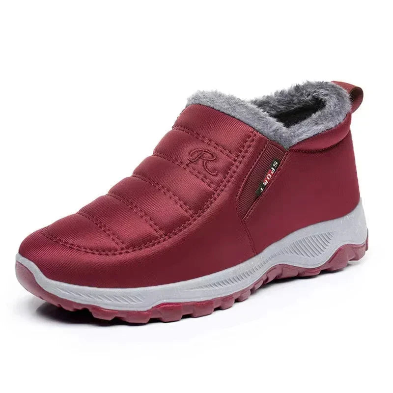 Damen - Stylische Winter-Schlupfstiefel - Reißverschluss - Warm und Bequem für kalte Tage