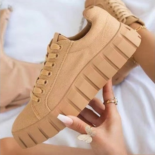 Damen - Turnschuhe - Hochwertiges Material - Plateausohle - Leichte, atmungsaktive Wanderschuhe