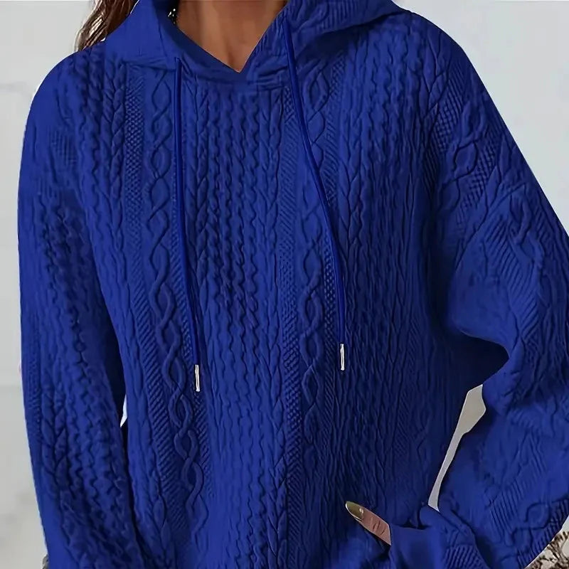 Damen - Winter Sweatshirt - Kapuze - Bequemer Langarm Stil - Perfekt für kalte Tage