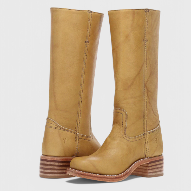 Damen - Kniehohe Stiefel - Runder Spitze - Stacked Heel - Modische Stiefel für jeden Anlass