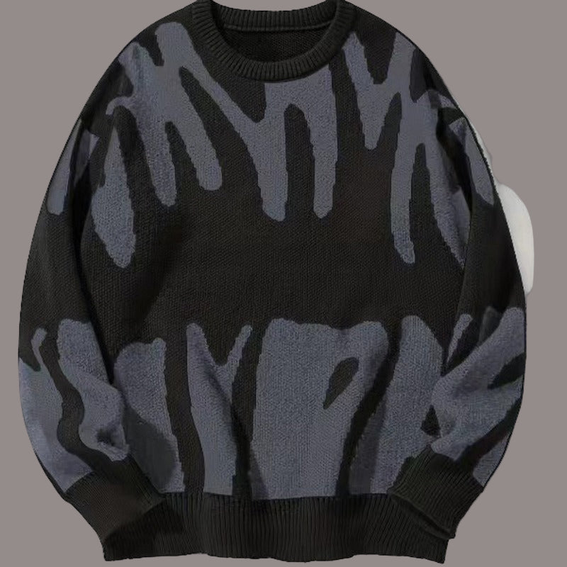 Damen - Übergroßer Rundhals Pullover - Strukturierter Strick - Bequeme Mode für jeden Anlass